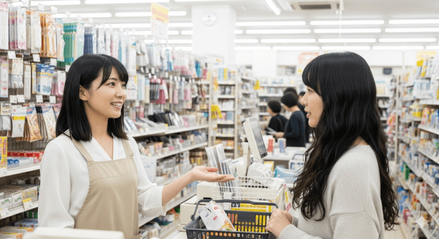 店員と客 100きん